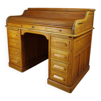 American oak desk (with curtain, low model from the 1930s)