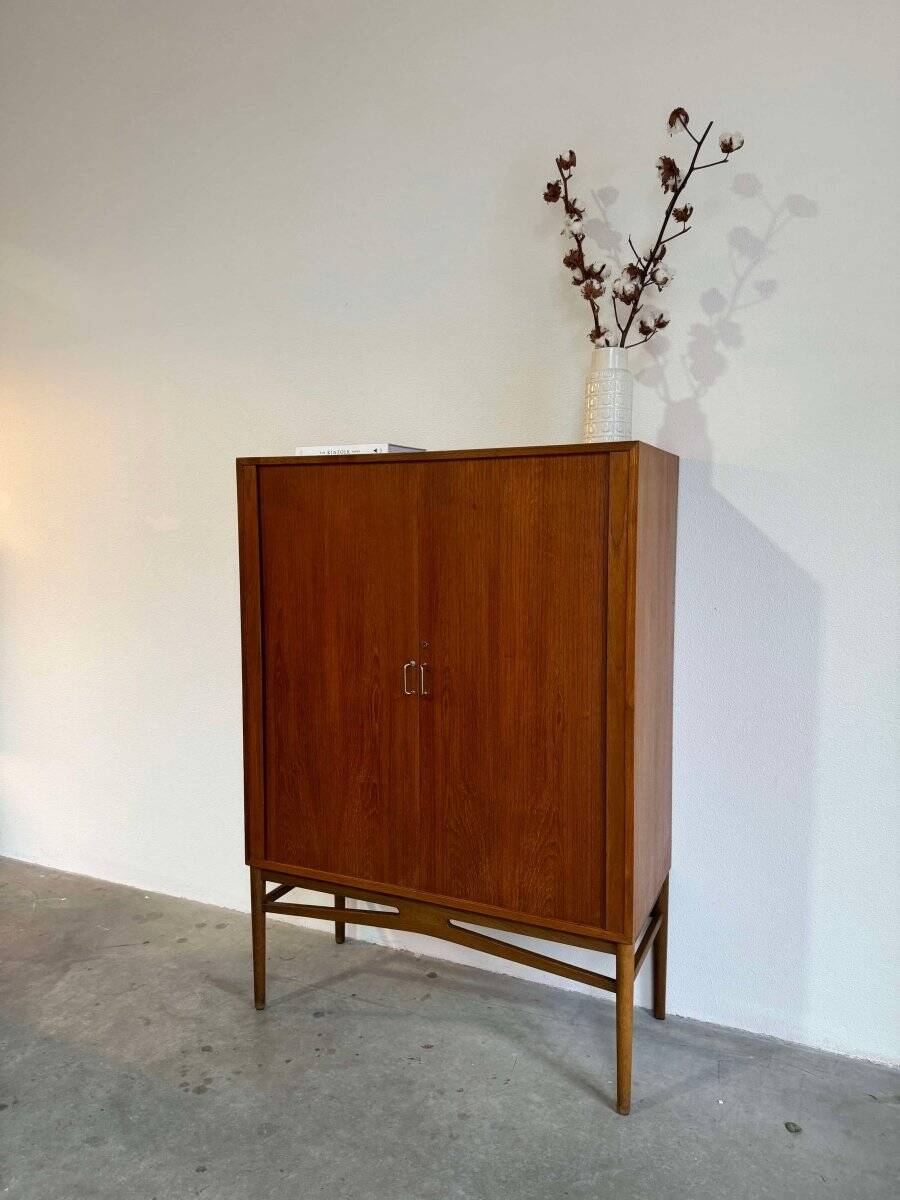 Armoire à tambour vintage en teck