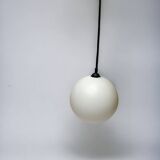 Vintage white opaline ball pendant light