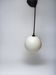 Vintage white opaline ball pendant light