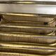 Lafuma folding chairs in velvet and gold metal