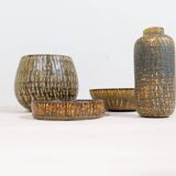 Modern Ensemble from the Mid-Century of 4 Ceramic Pieces Rubus Gunnar Nylund Rörstrand, Sweden