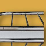 Vintage chrome-plated metal magazine rack – 1970s