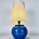 Aldo Londi blue ceramic table lamp for Bitossi, Italy, 1970s