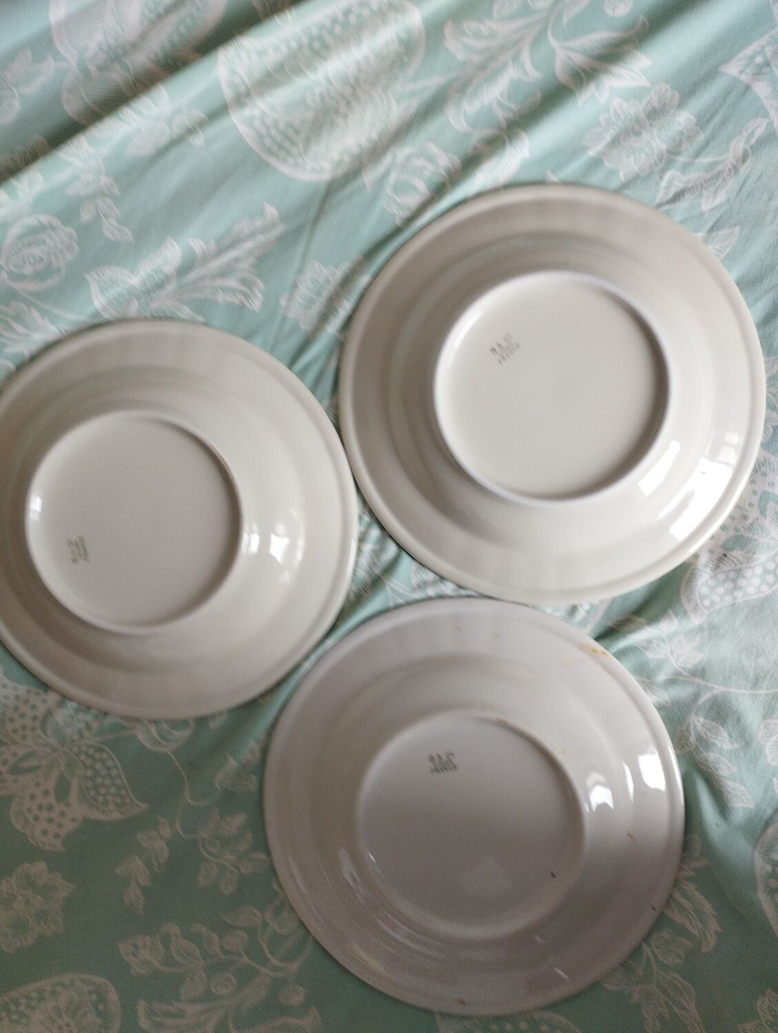 3 hollow plates B & C limoges