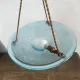 Art Deco sky blue moulded glass pendant light 35 cm - Electrified