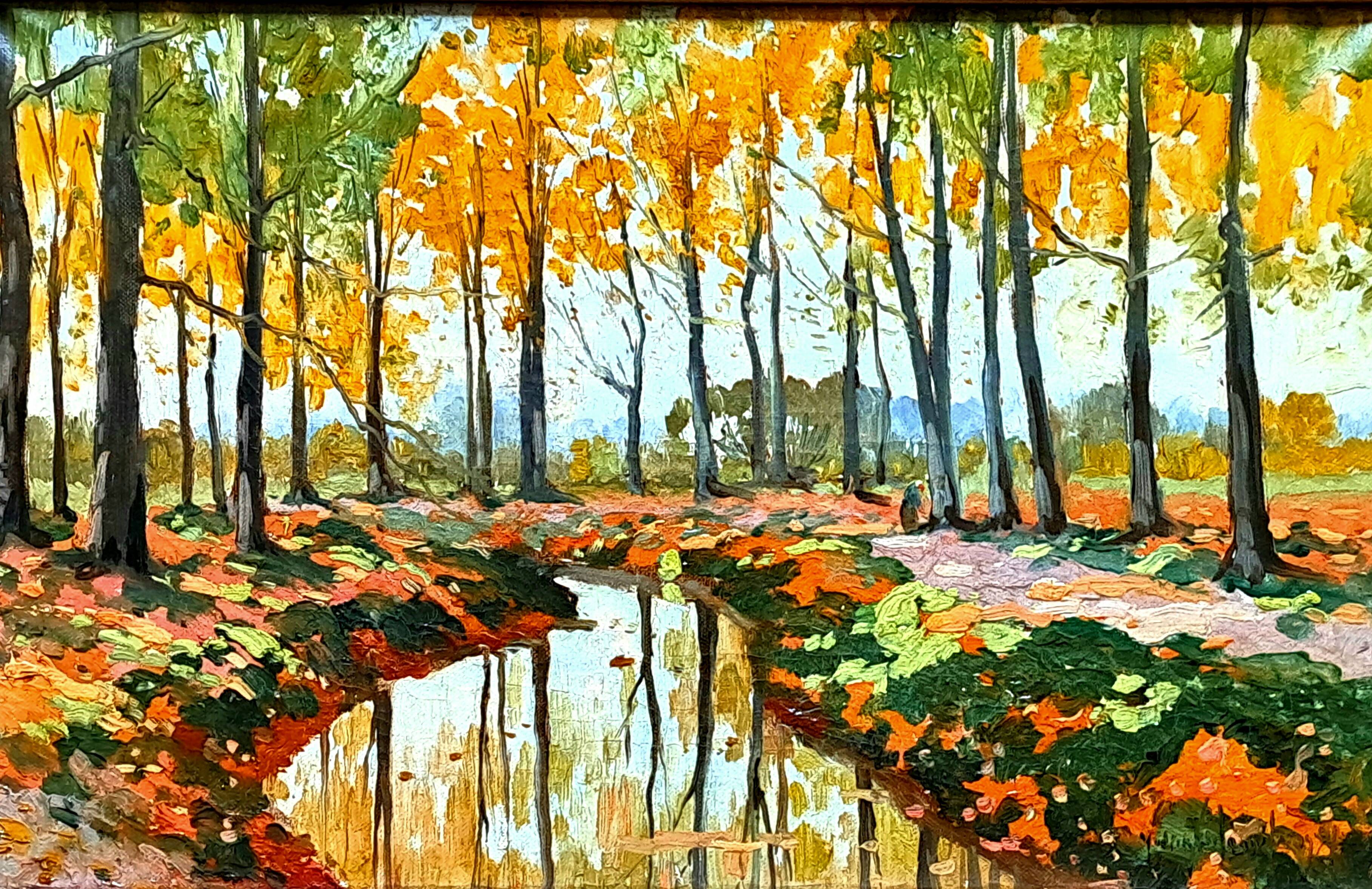 Post-Impressionist painting signed in Fauvism style - Russian School, 1924