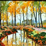 Post-Impressionist painting signed in Fauvism style - Russian School, 1924