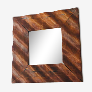 Miroir mural vintage en bois sculpté