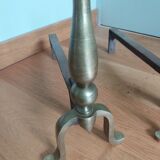 Brass or bronze andirons