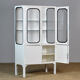 Armoire médicale en verre et fer, années 1970