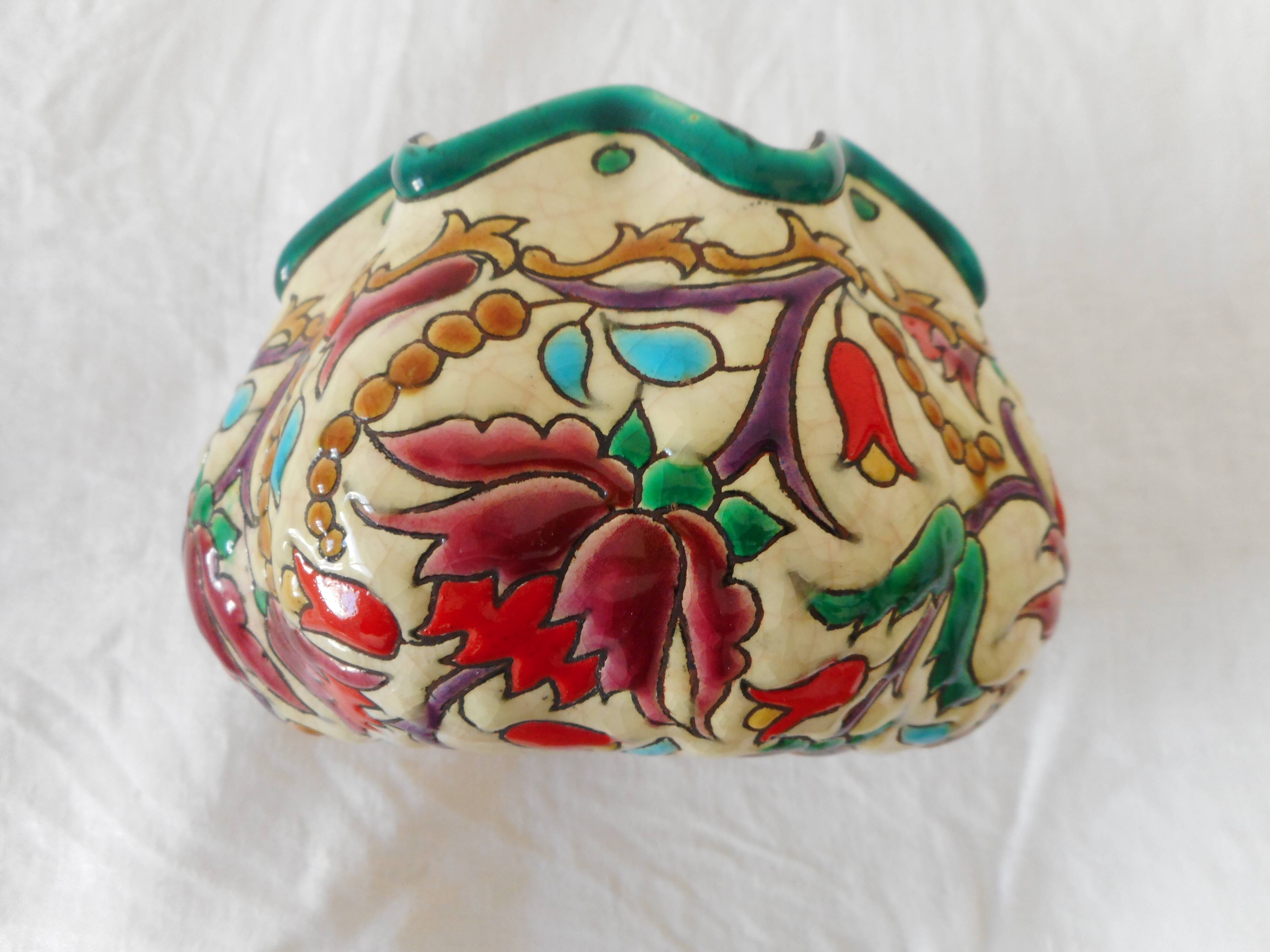Longwy earthenware pocket tray