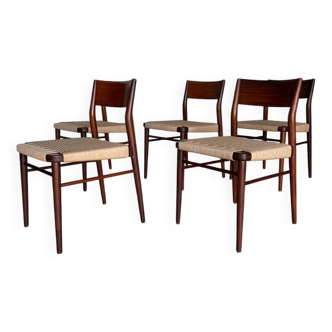 Set of 5 chairs from the 50s designed by Georg Leowald