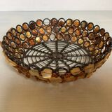 Nacre and metal catch-all bowl