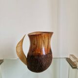 Olive wood pitcher