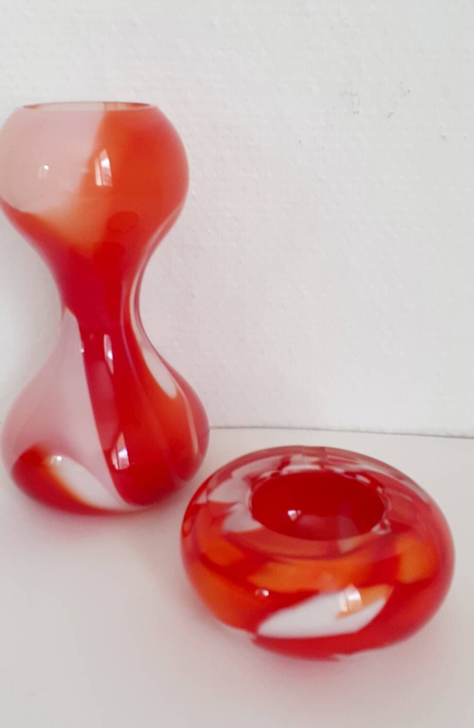 70s vase and ashtray duo