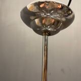 Lustre en verre spoutnik chromé, années 1970