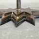 Pair of Czech Cubist Brass Wall Lights, Czechoslovakia, 1920s