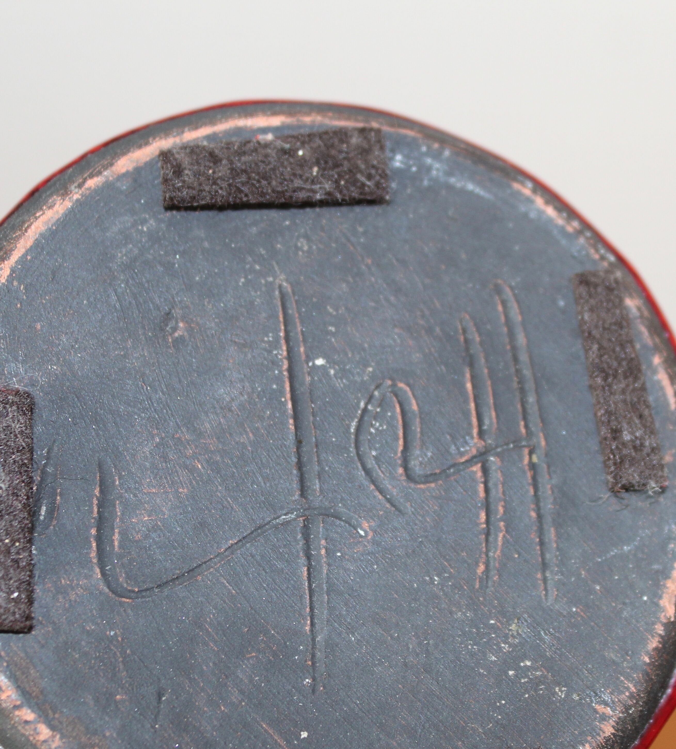 Red ceramic vase 1950