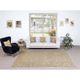 Vintage Turkish Handknotted Wool Rug. Beige Area Carpet for Cozy Farmhouse Interiors