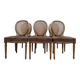 Set of 6 Louis XVI medallion chairs in wood and caning.