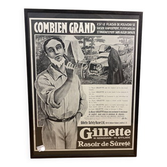 Gillette advertising frame