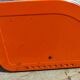 vintage orange bread hutch 70s