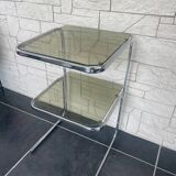 Superb little glass and metal table.