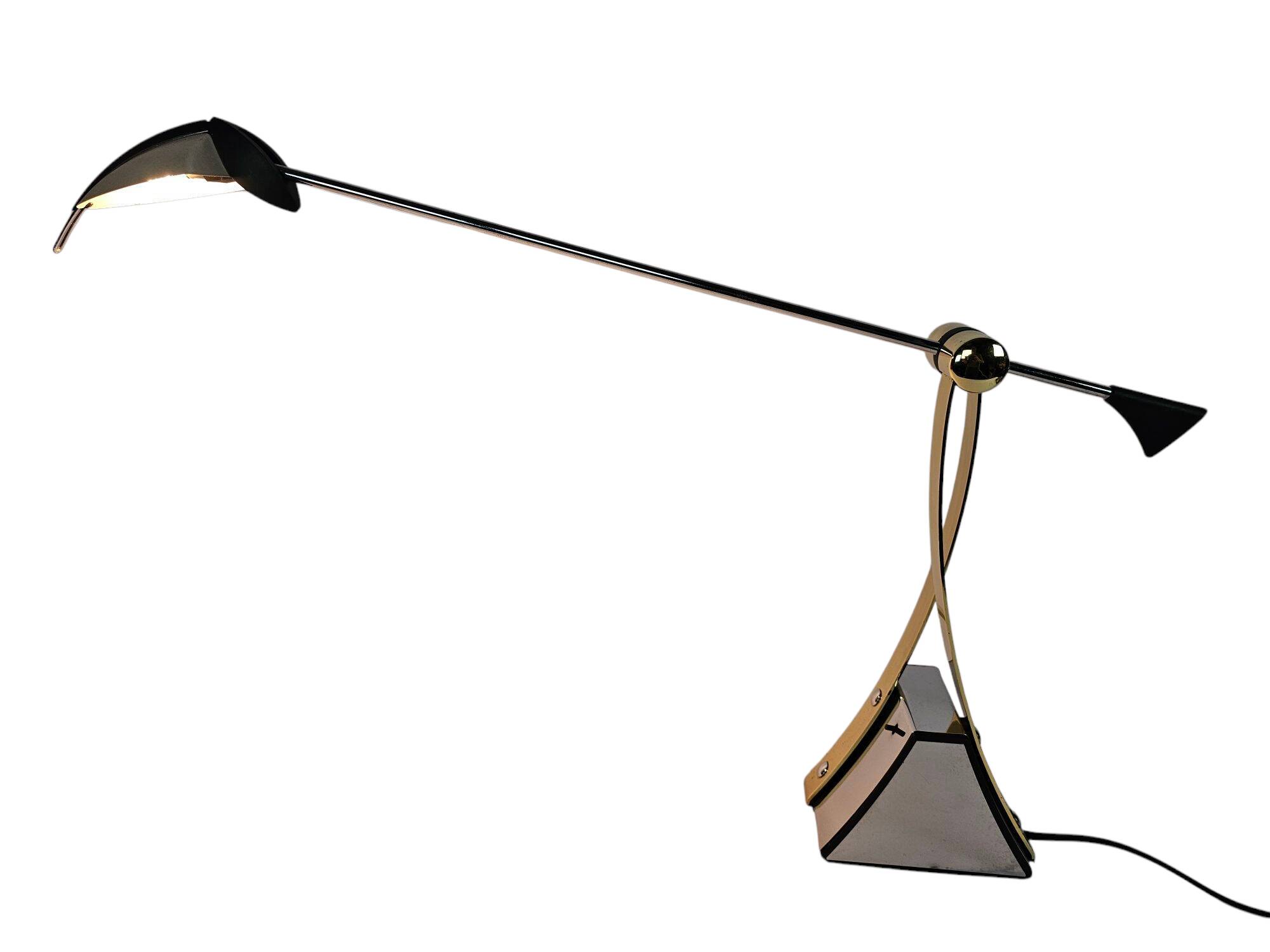 Brilliant-leuchten - table lamp - model 06248 - Memphis style - brass - 80s
