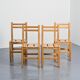 Set of four solid pine chairs by Maison Regain.