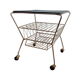 1960s metal dore and scoubidou side table