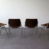 Set of 4 chairs DSC 106 by Giancarlo Piretti for Castelli, Italy, 70's.