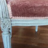 Pair of Louis XVI style medallion armchairs