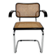Tubular Frame and Cane Cantilever Dining Chair, Italy, 1970s