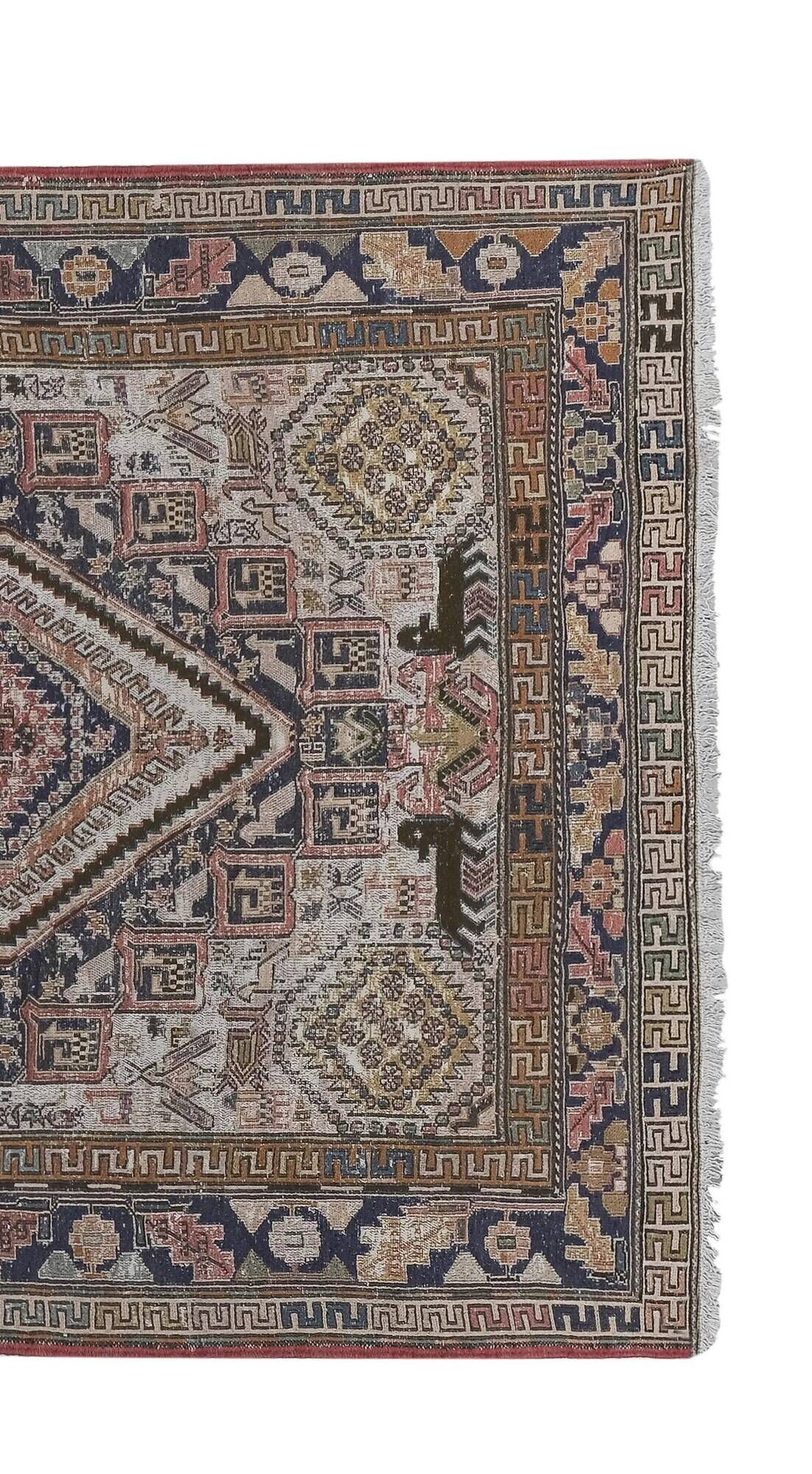 Vintage Turkish kilim handwoven 111x204 cm