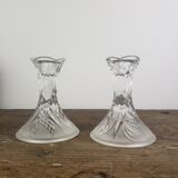 Pair of crystal candlesticks