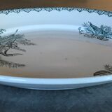 Flat hollow in earthenware st amandinoise st amand model lily of the valley