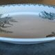 Flat hollow in earthenware st amandinoise st amand model lily of the valley