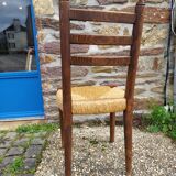 Set of 6 mulched wooden chairs