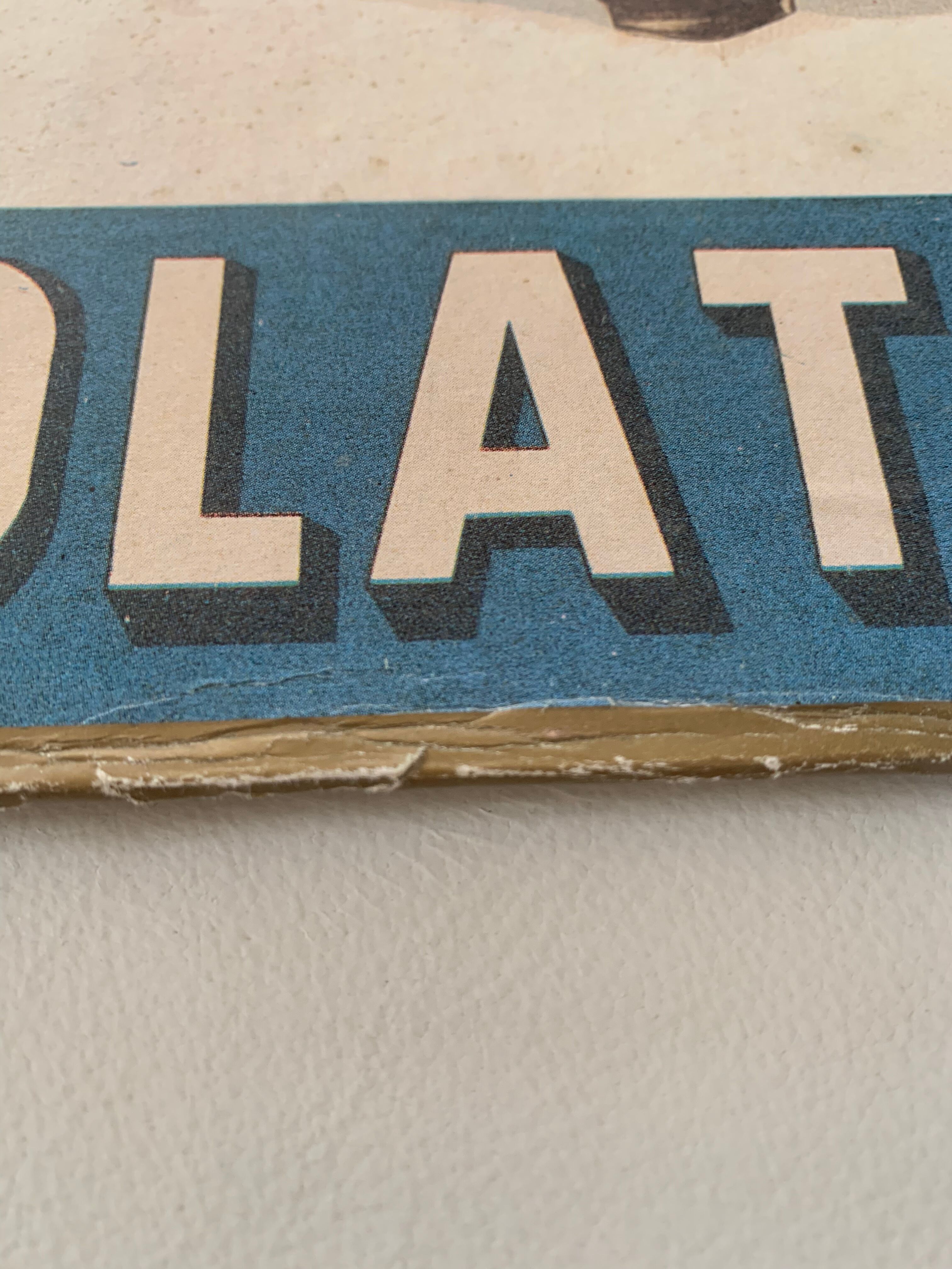 Old cardboard poster