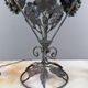 Set of three lamps in bronze and polychrome Murano glass, 20th century