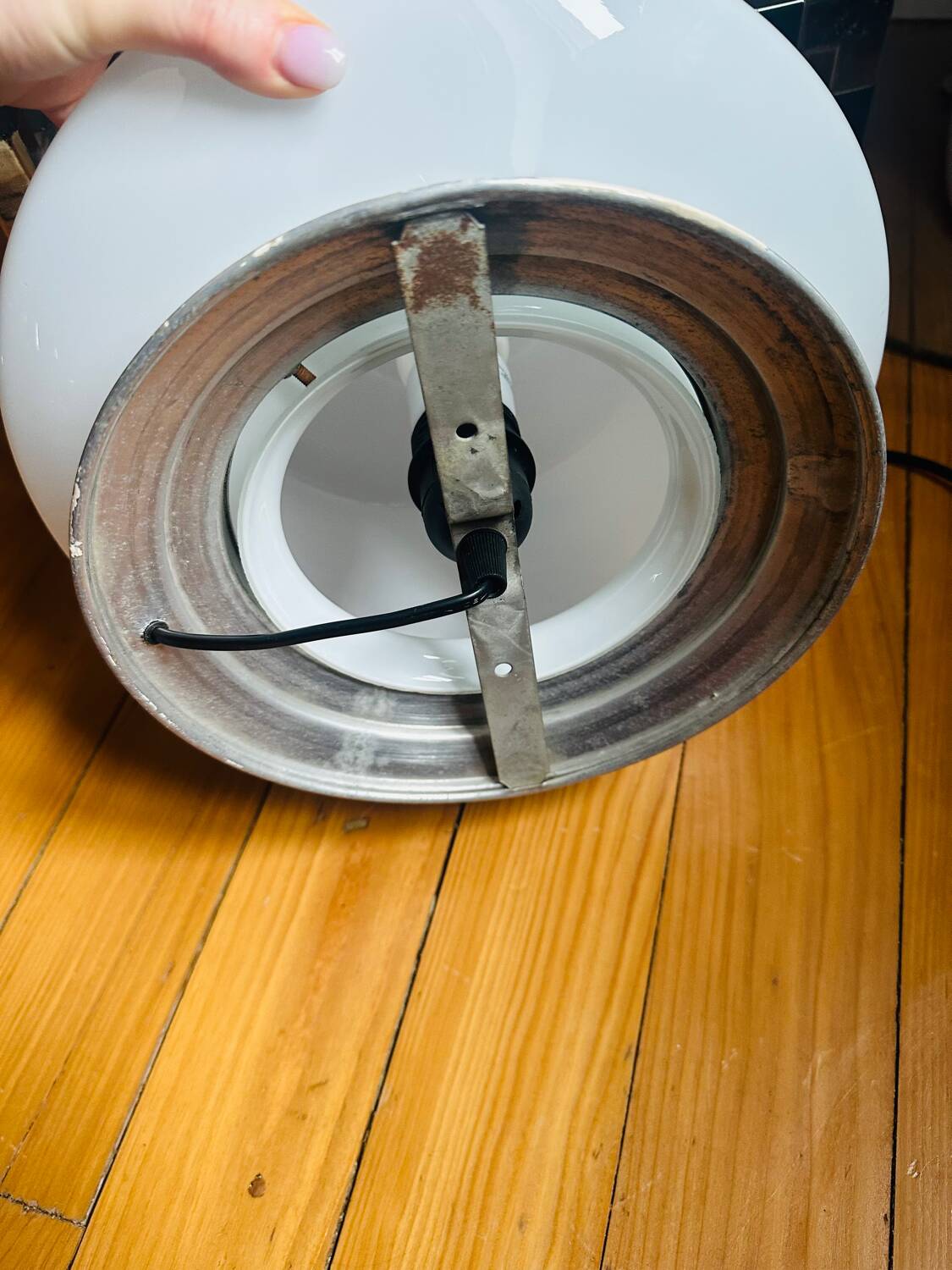 Vintage opaline lamp