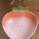 Strawberry-shaped earthenware salad bowl