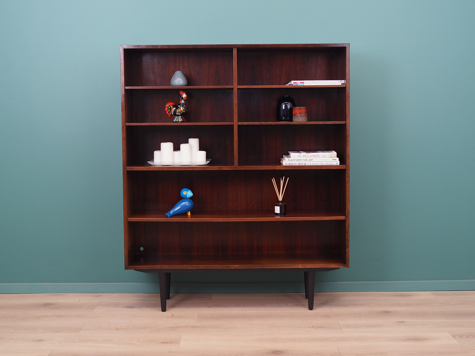 Rosewood bookcase, Danish design, 1960s, manufactured by Omann Jun