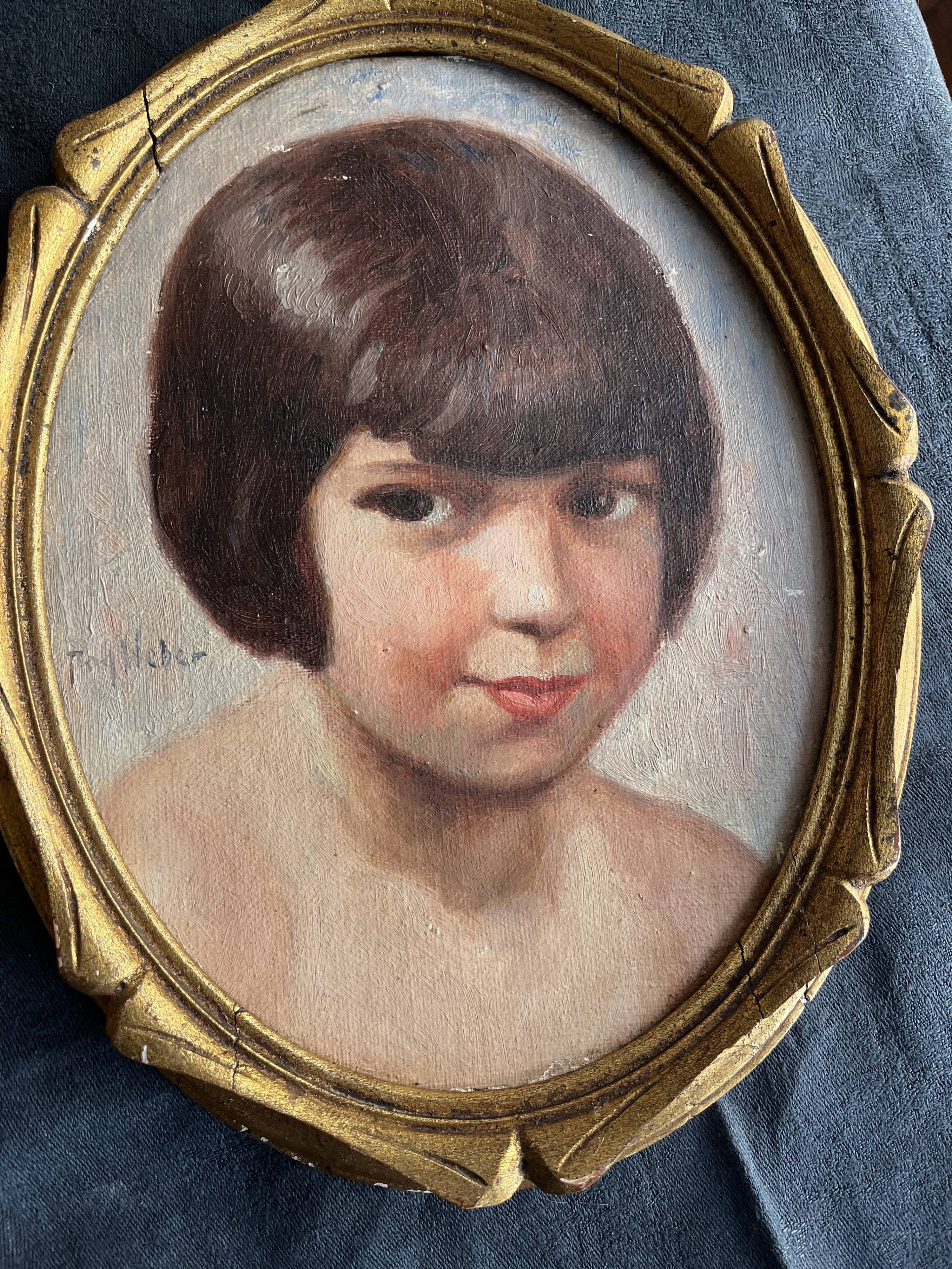 Pair of old portraits