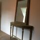 Diptyque console et miroir Louis XVI en bois