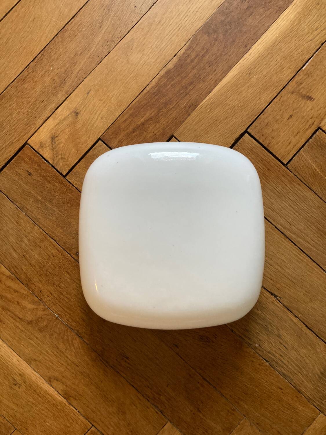 Square opaline wall light