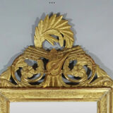 Superb Louis XVI style mirror in wood and gilded stucco nineteenth century