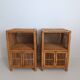 Paire de chevets en rotin vintage
