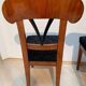 Set of Pair of Biedermeier Shovel Chairs, Walnut, Ink Painting, South Germany, 1830s